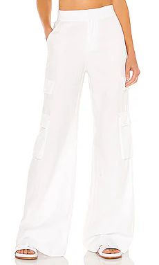 Alice + Olivia Hayes High Waste Wide Leg Cargo Pant in White from Revolve.com | Revolve Clothing (Global)