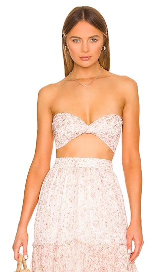 Vie Bandeau Top in Off White & Pink | Revolve Clothing (Global)