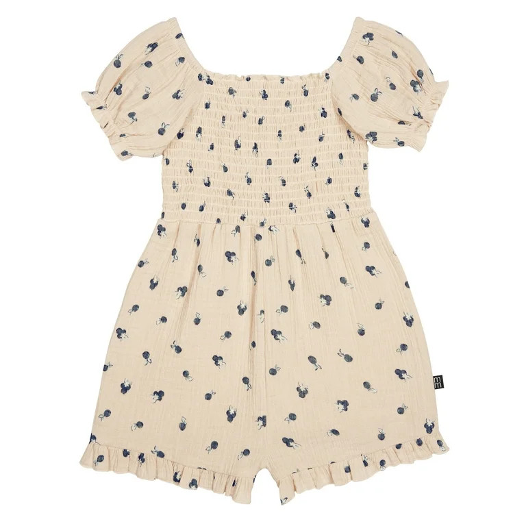 Modern Moments by Gerber Baby and Toddler Girl Romper with Puff Sleeves, Sizes 12M-5T | Walmart (US)