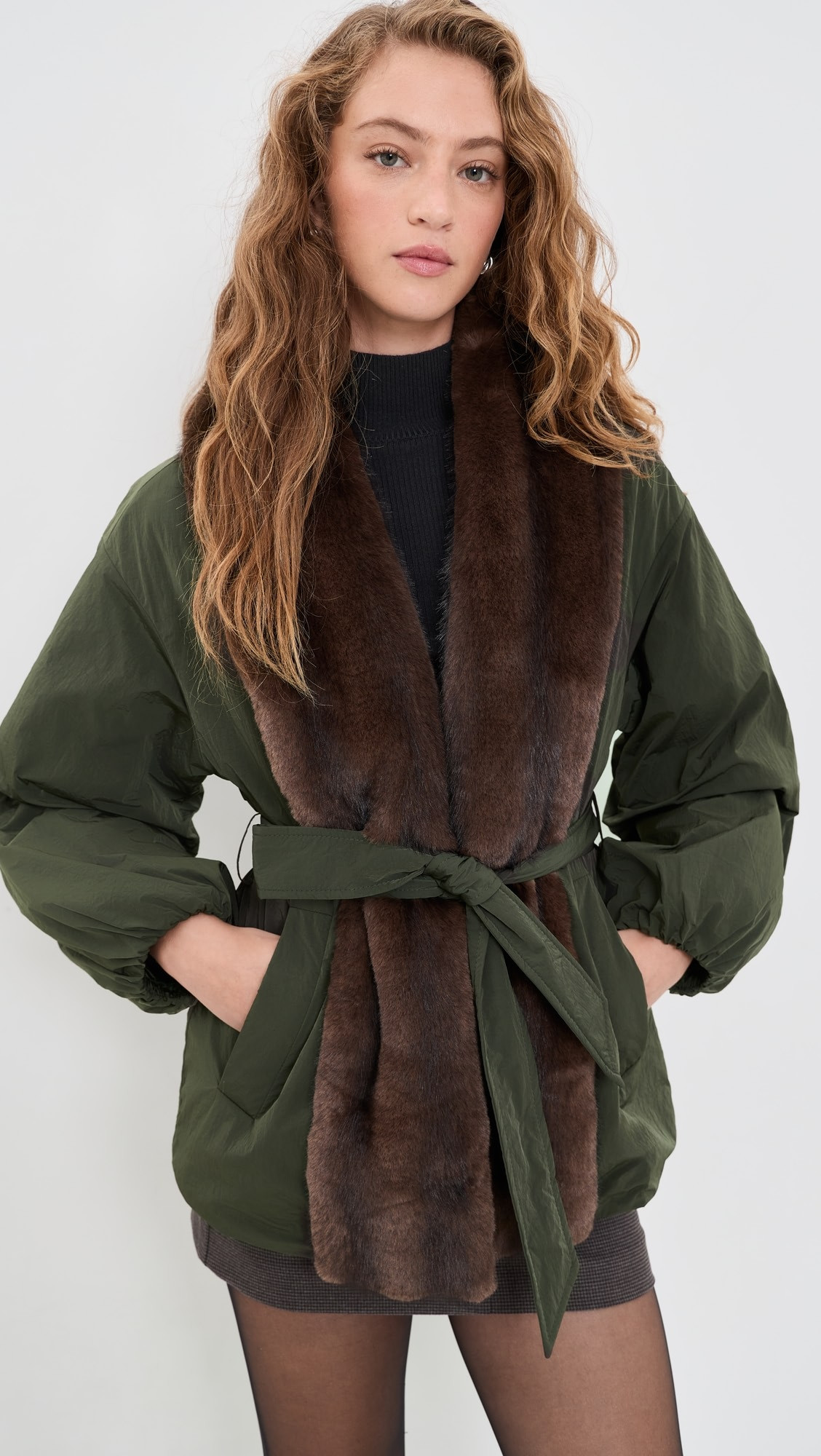 Avec Les Filles Balloon Belted Puffer Jacket | Shopbop | Shopbop