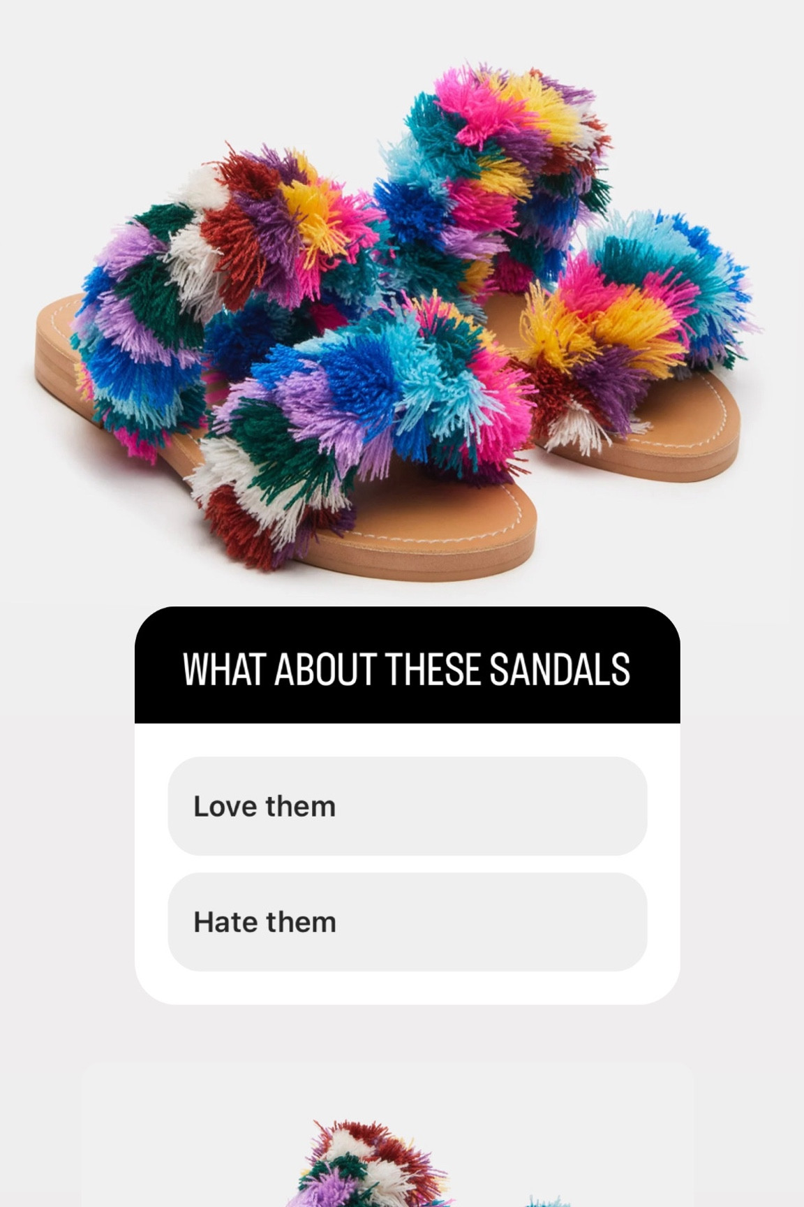 Rainbow Pom Pom sandals 

#LTKSpringSale #LTKshoecrush #LTKfindsunder100