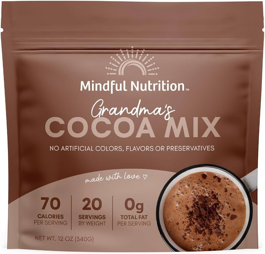 Mindful Nutrition Grandmas Organic Hot Chocolate Mix I Dairy Free Hot Cocoa Mix I Plant Based Cho... | Amazon (US)