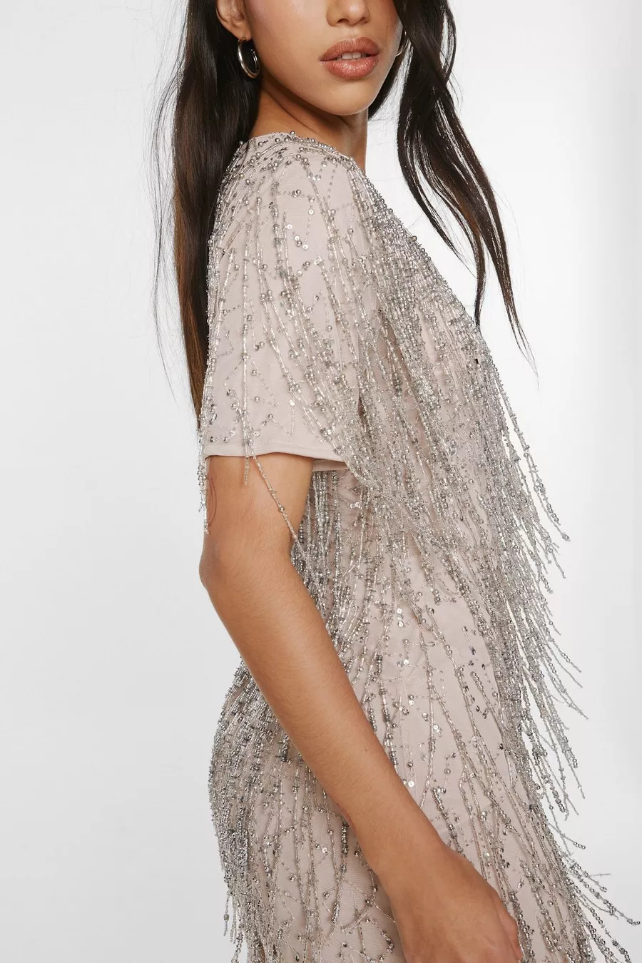 Tassel Beaded Mini Shift Dress | Nasty Gal US