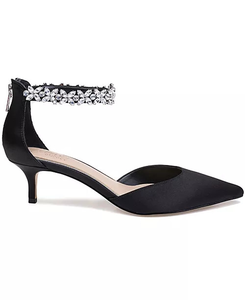 Jewel Badgley Mischka Women's Robles Kitten Heel Evening Pumps - Macy's | Macy's