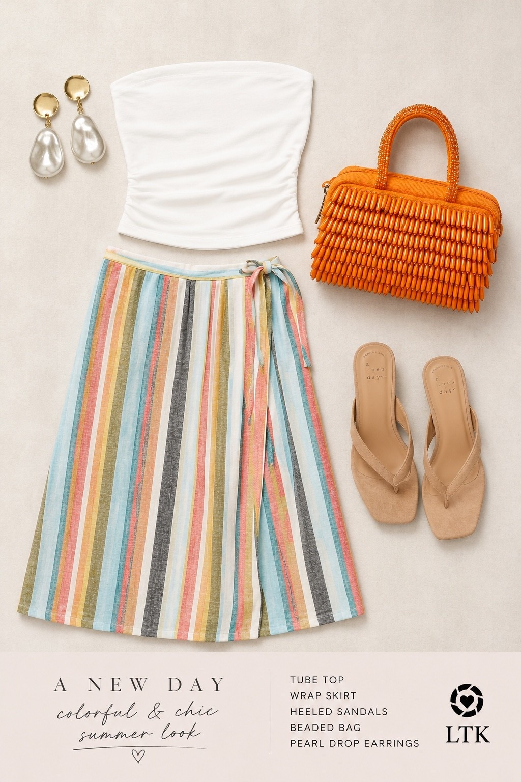 The cutest colorful summer look! 🌴 This striped wrap skirt paired with a classic white tube top is giving vacation-ready vibes. Finished it off with neutral sandals, a fun beaded bag, and statement earrings for the perfect beach-to-dinner outfit.

Stripped midi skirt artizia look for less!

Linen blend midi skirt

#LTKSeasonal #LTKootd #LTKgrwm