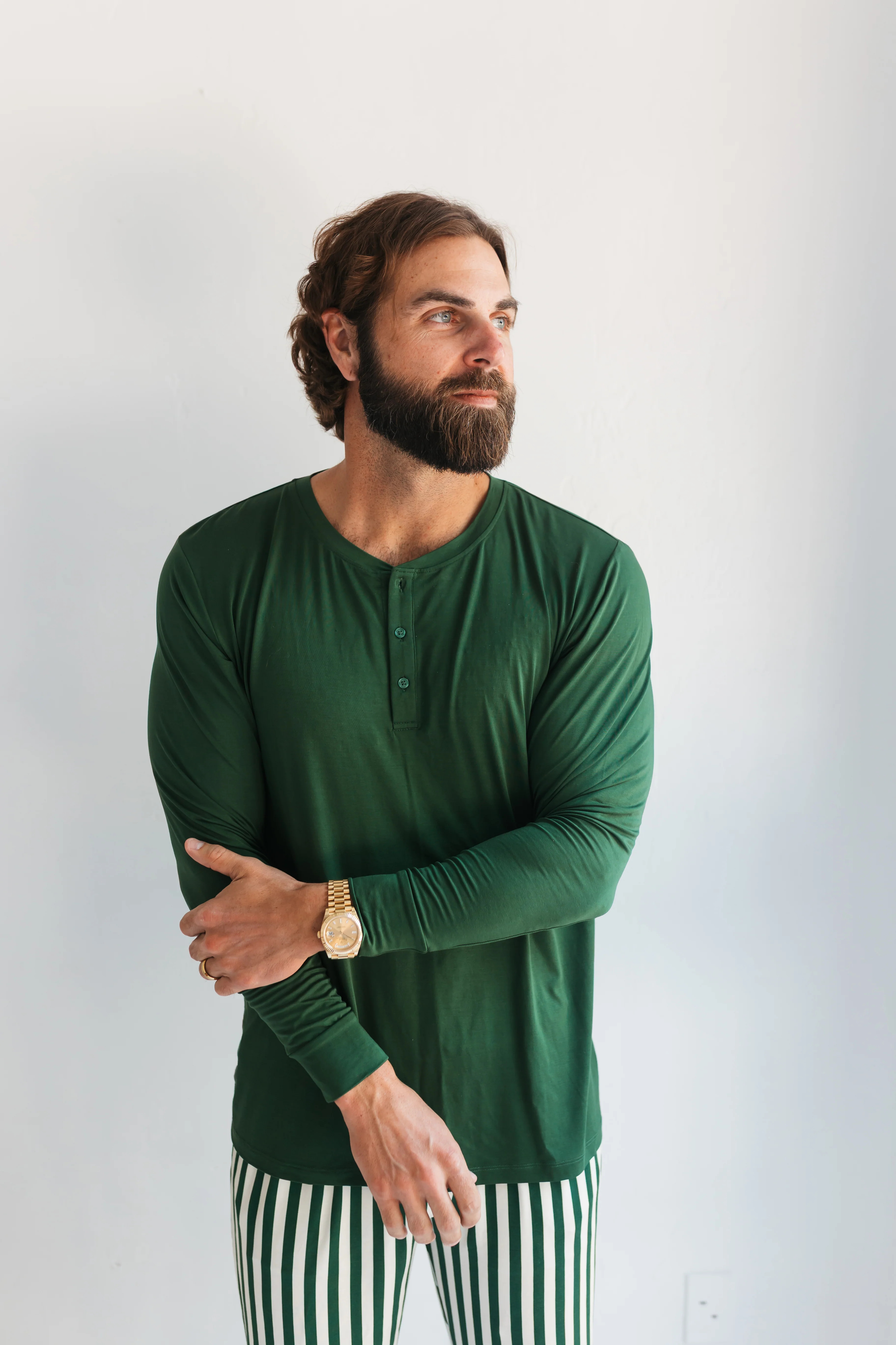 Green Stripe Men's Top | In My Jammers