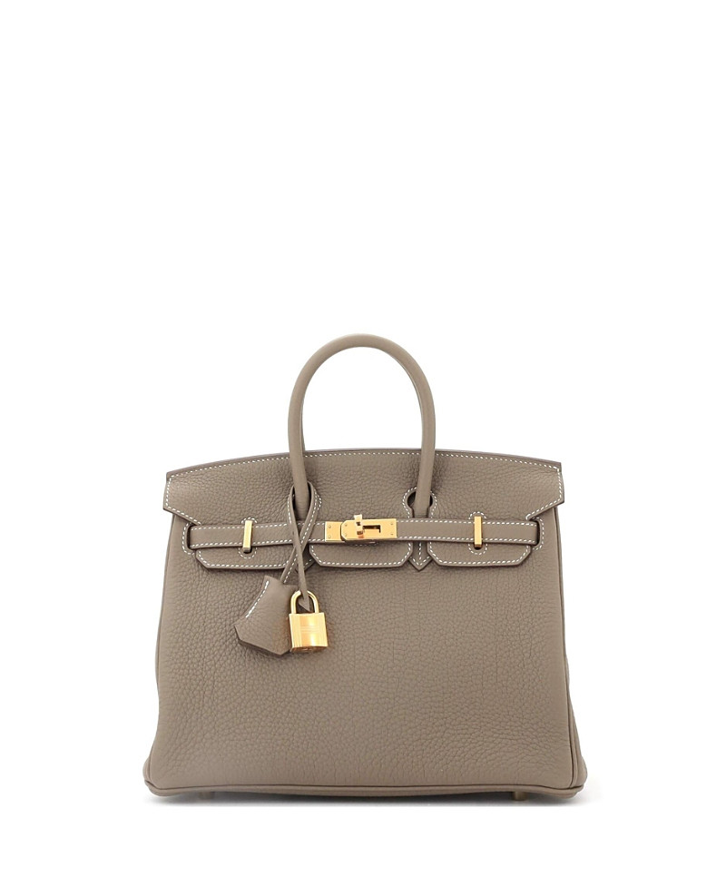Pre-Owned HERMES Birkin 25 Handbag Grey Togo with Gold Hardware | Bloomingdale's (US)