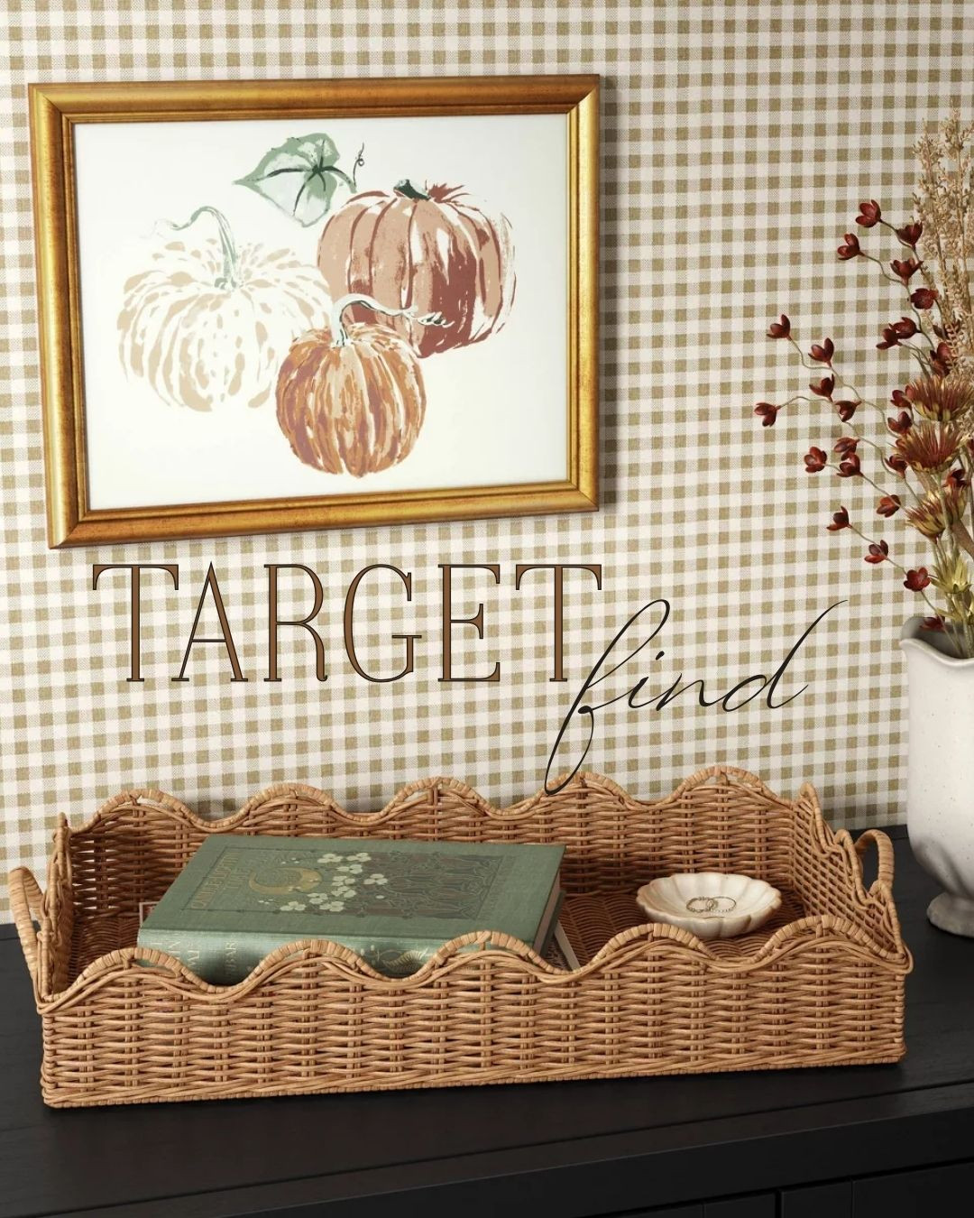 Cozy fall vibes with this beautiful Target find 🍂 Perfect for adding seasonal charm to your home decor--the sweetest autumn touch.

home decor, fall decor, target home, autumn home finds, cozy living, pumpkin wall art, wicker tray 

 #LTKSeasonal #LTKHome
