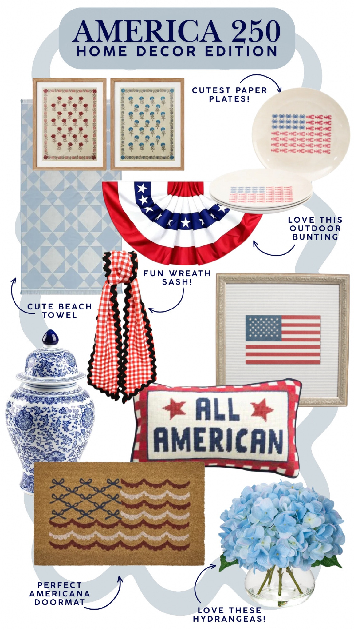 Create a festive and welcoming home decor with Nantucket cottage style decor for America 250 and the summer holidays!

#LTKHome #LTKSaleAlert #LTKSeasonal