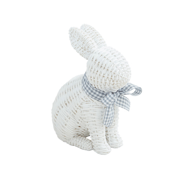 Small Wicker Resin Bunny | Mud Pie