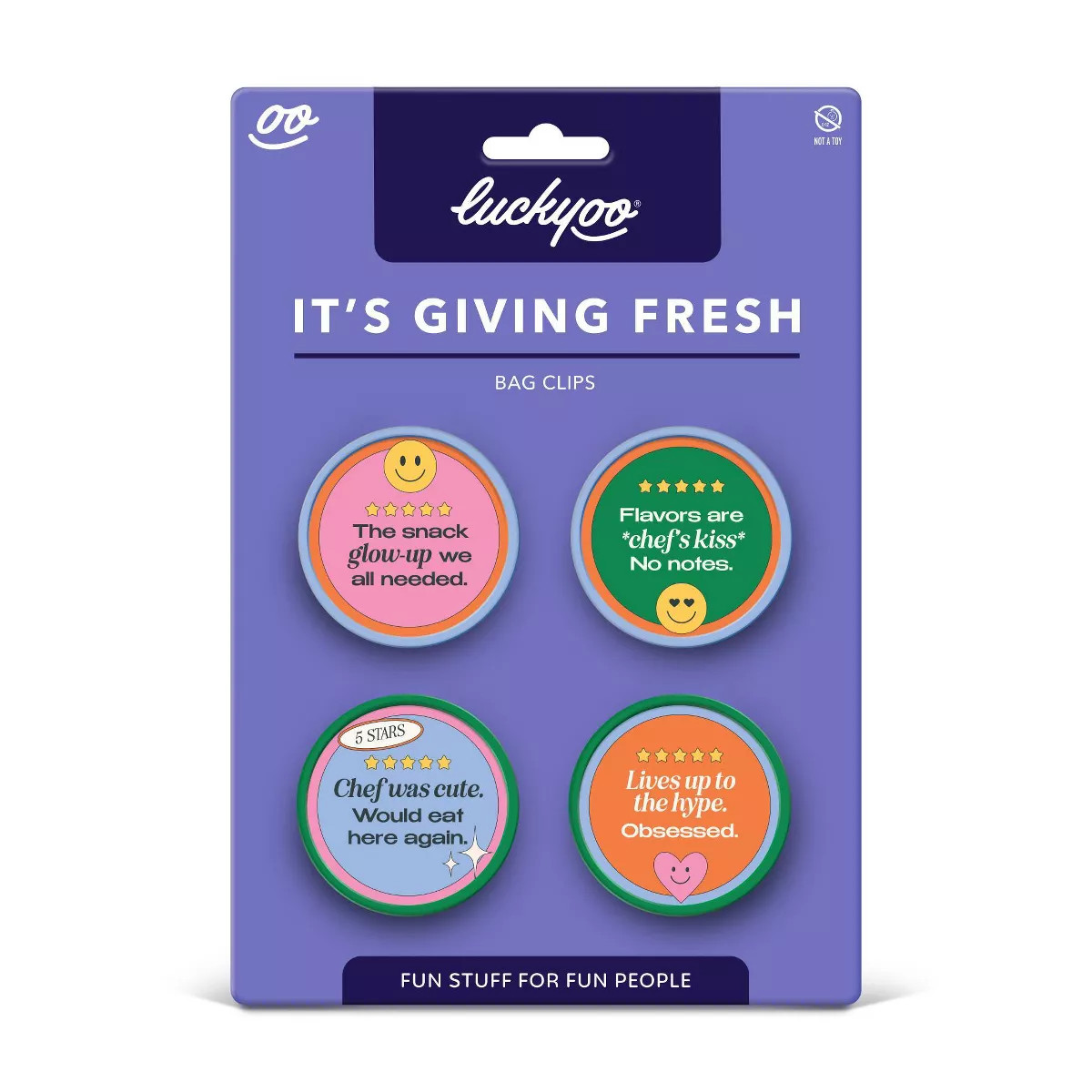 Fred & Friends 4pk Luckyoo Giving Fresh Bag Clips | Target