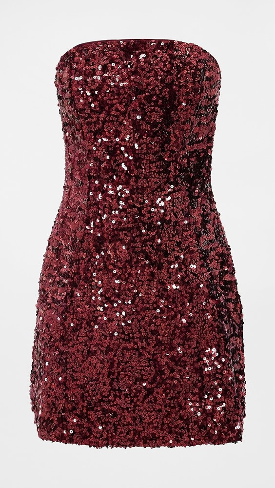 BARDOT Helene Sequin Mini Dress Burgundy 8 | Shopbop