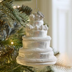 Glass Wedding Cake Ornament | West Elm (US)