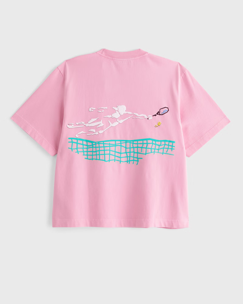 Prince Tennis Vintage-Inspired Cropped Graphic Tee | Abercrombie & Fitch (US)