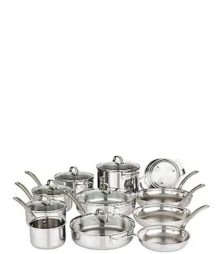Viking 3-Ply 17-Piece Stainless Steel Cookware Set | Dillard's