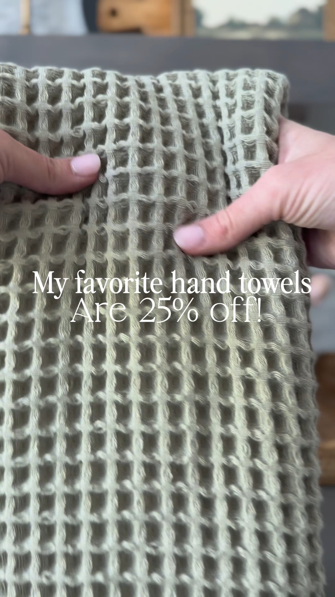 My favorite hand towels are 25% off! We have the sage green and bright white colors. I love how soft they are and the waffle texture! 

#LTKHome #LTKSaleAlert