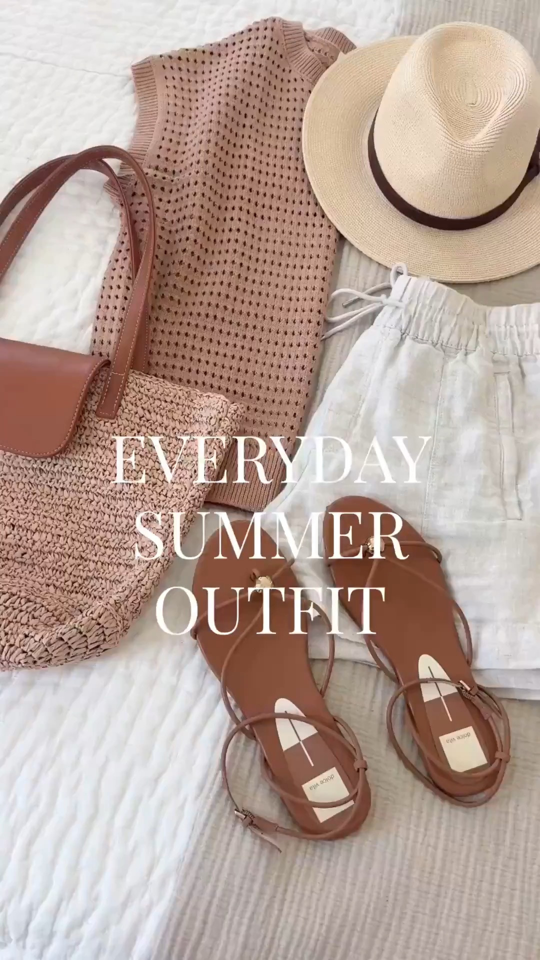 Everyday summer outfit. I have size small in the shorts and top.  Sandals true to size. Shared a save option too!  The shorts are on sale!

#LTKdayinmylife #LTKootd #LTKSeasonal