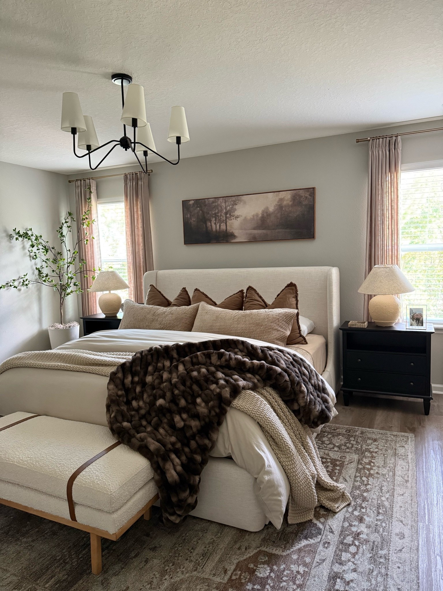 One of my favorite cozy bedding combos! Perfect for fall 🍂🍁 

Amazon bedding, bedroom inspo, master bedroom, Loloi rugs, king bed, black nightstands, guest bedroom, bedroom inspiration, moody bedroom

#LTKHome #LTKSaleAlert