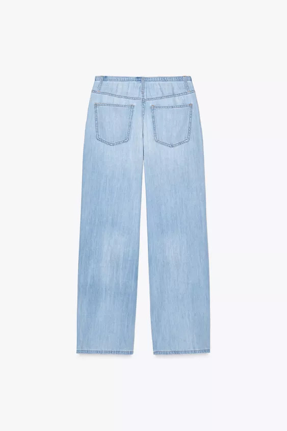 TRF PYJAMA-STYLE DENIM TROUSERS | Zara UK