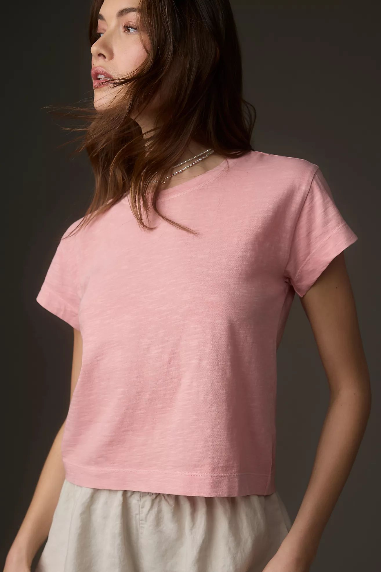 The Billy Regenerative Cotton Crew Tee by Pilcro | Anthropologie (US)