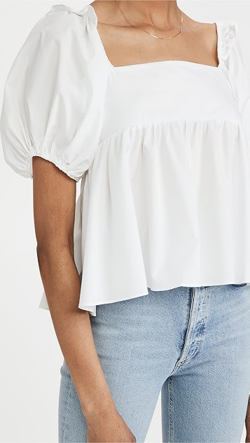 Poplin Babydoll Blouse | Shopbop