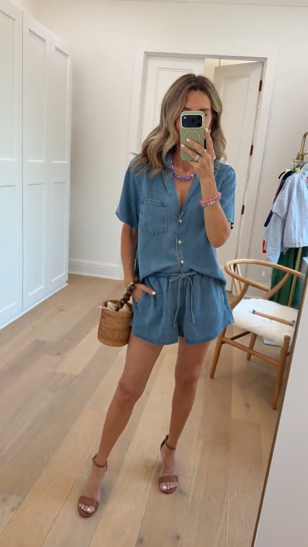 A summer set I’ve been loving lately!
-wearing sz XS in both top and shorts
-the link says it’s just the top only but it’s for both denim pieces
-linked other summer sets I love for you! @Macys

#LTKootd #LTKSeasonal #LTKOver40