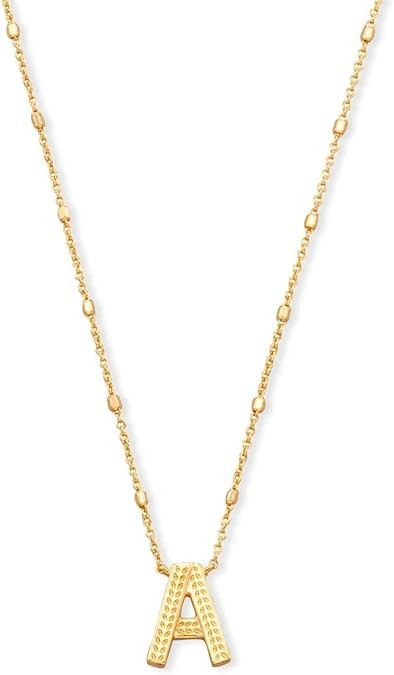 Kendra Scott Letters A-Z Pendant Necklace for Women, Fashion Jewelry, 14k Gold-Plated Brass | Amazon (US)