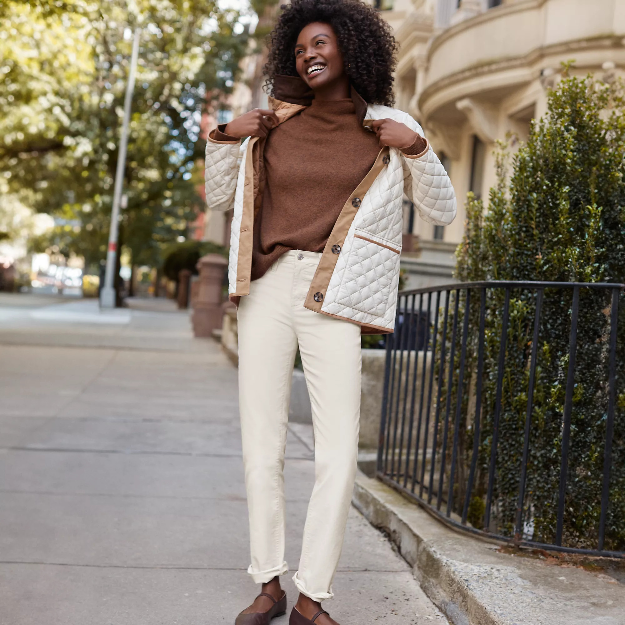 Women's Mid Rise Straight Leg Corduroy Pants | Lands' End (US)