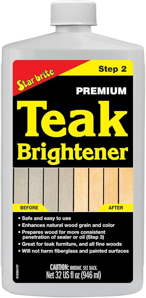 STAR BRITE Premium Teak Brightener - Enhances Natural Wood Grain & Restores Tone & Color While Pr... | Amazon (US)