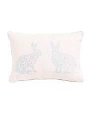 14x20 Embroidered And Beaded Bunny Pillow | TJ Maxx
