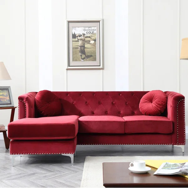 Soho 2 - Piece Velvet Sectional | Wayfair North America