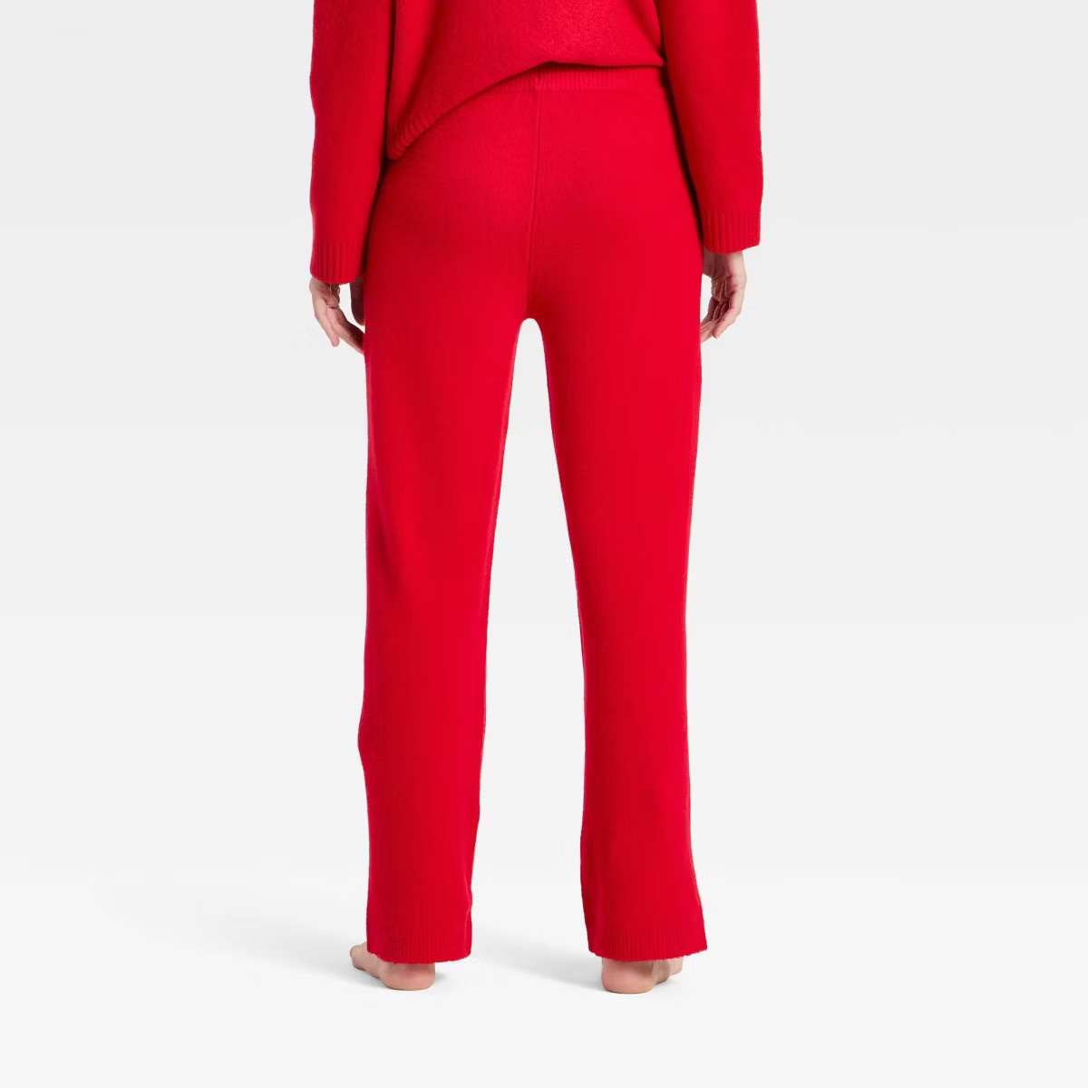 Women's Mid-Rise Cozy Knit Ankle Pull-On Pants - Universal Thread™ Red | Target