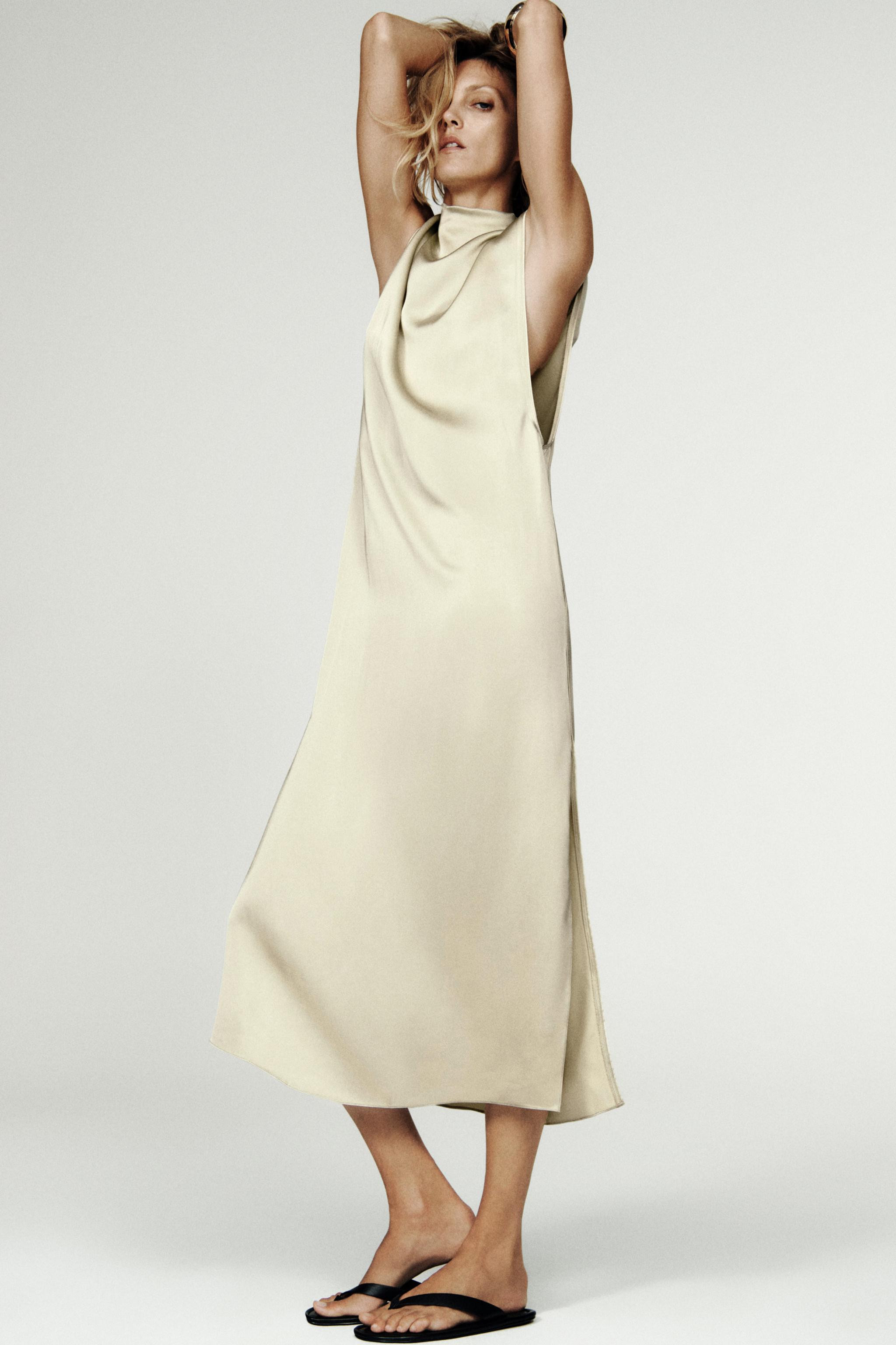 SATIN EFFECT FIREMAN CLASP DRESS ZW COLLECTION | Zara US