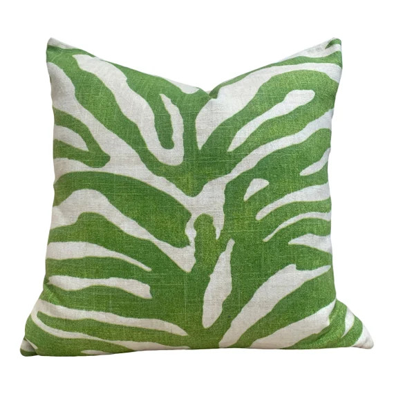 Thibaut Serengeti Decorative Pillow in Green. Zebra Lumbar | Etsy | Etsy (US)