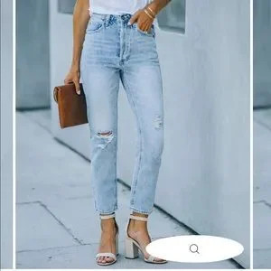 NWT KASON DISTRESSED HIGH RISE DENIM | Poshmark