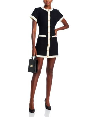 AQUA Tweed Short Sleeve Mini Dress - Exclusive  | Bloomingdale's Women | Bloomingdale's (US)