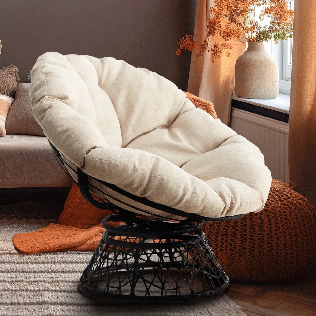 Ariyelle Swivel Papasan Accent Chair with Extra Thick Cushion for Ultimate Comfort

#LTKgrwm #LTKdayinmylife #LTKmorningroutine