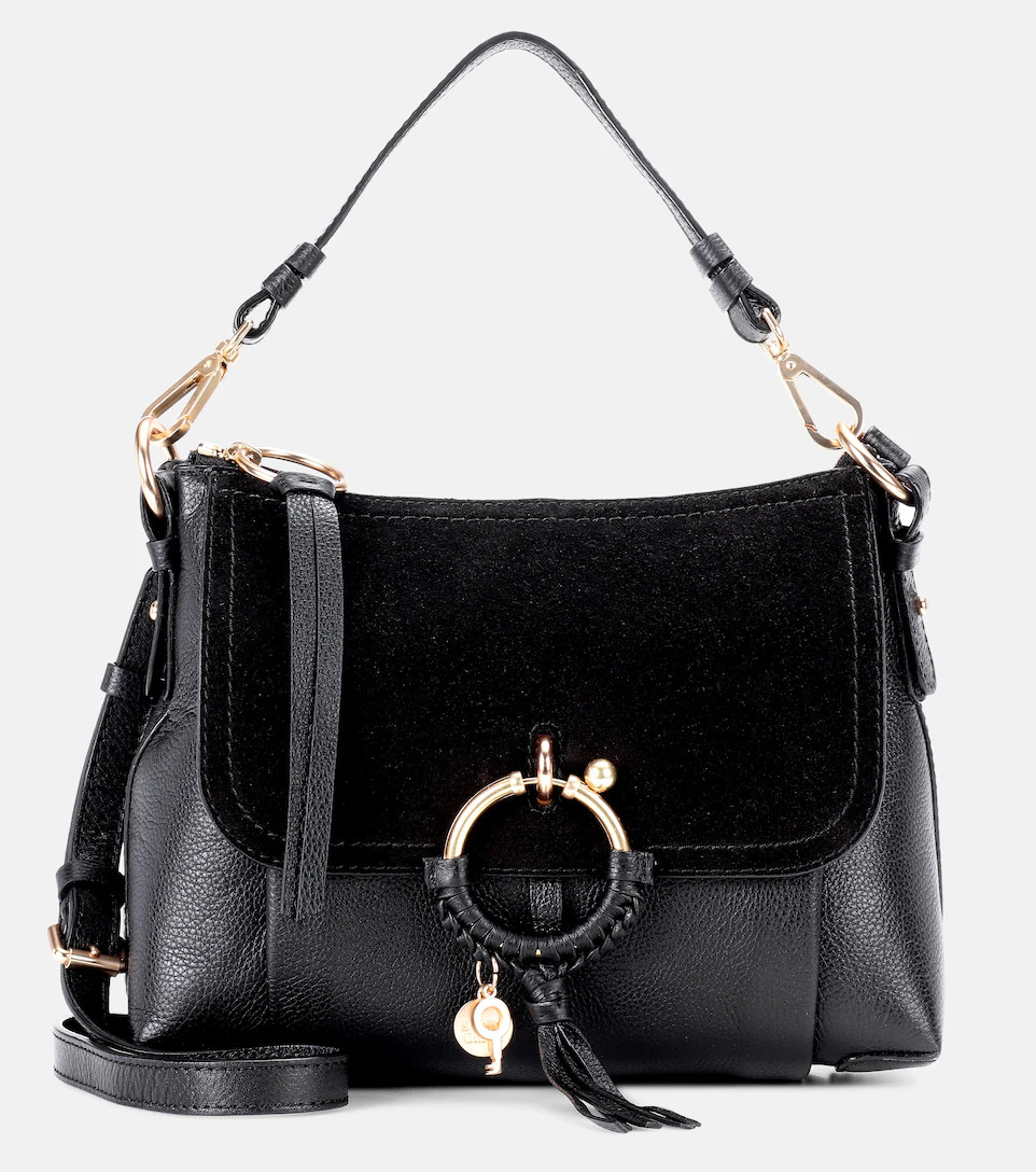 Joan Small leather and suede crossbody bag | Mytheresa (US/CA)