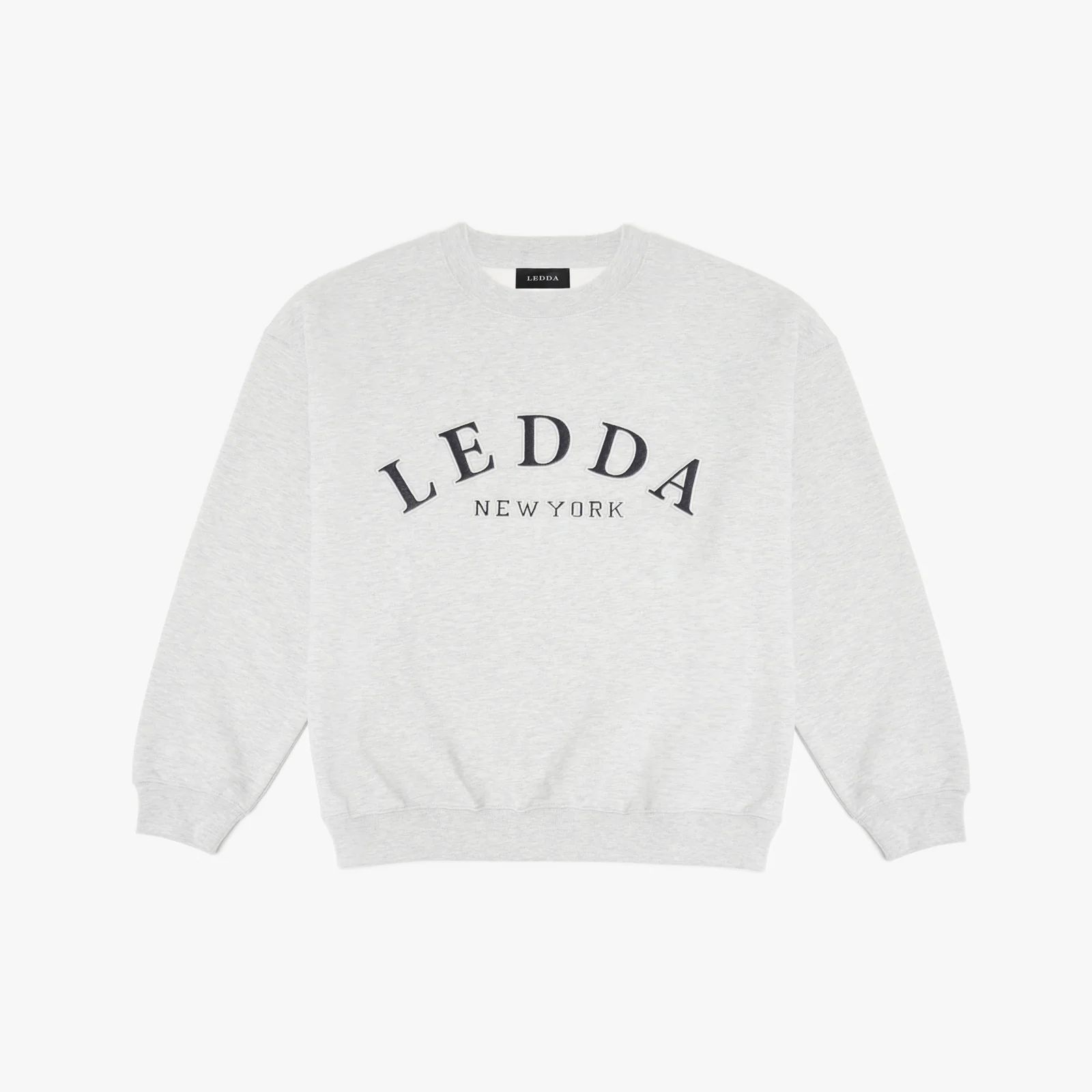 LEDDA Oversized Varsity Sweatshirt Grey Marl | LEDDA (US)