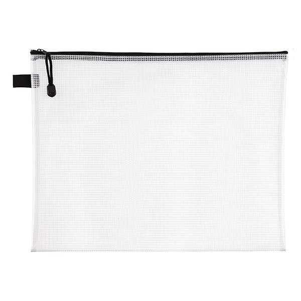 Legal-Size Vinyl & Mesh Pouch Black | The Container Store