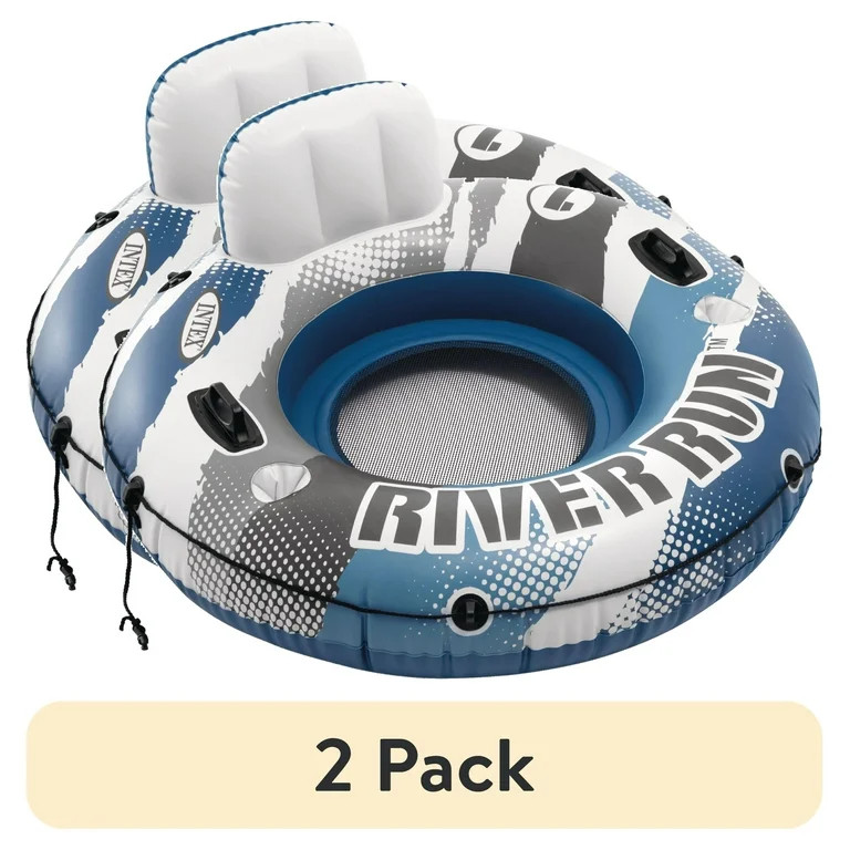 (2 pack) Intex River Run 1 - Inflatable Floating Water Tube with Quick Connects - River Lake Pool | Walmart (US)