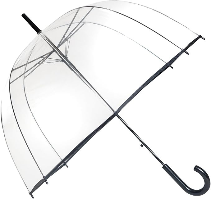 SMATI Stick Birdcage Clear Umbrella Bubble Transparent - Automatic Open | Amazon (US)