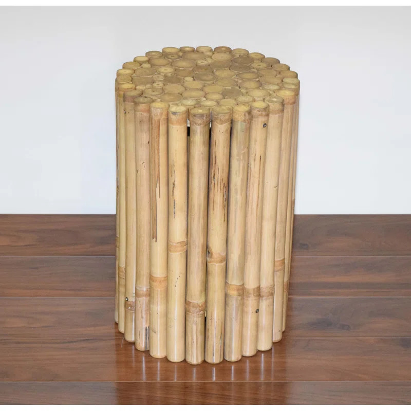 Kamini 18'' Tall Solid Wood Drum End Table | Wayfair North America