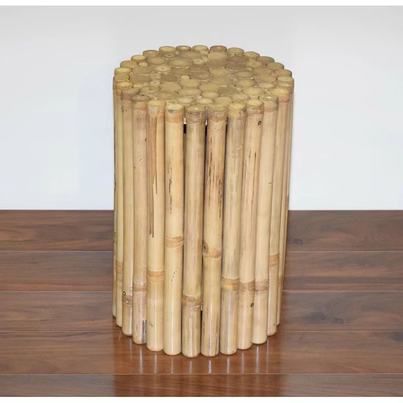 Kamini 18'' Tall Solid Wood Drum End Table | Wayfair North America