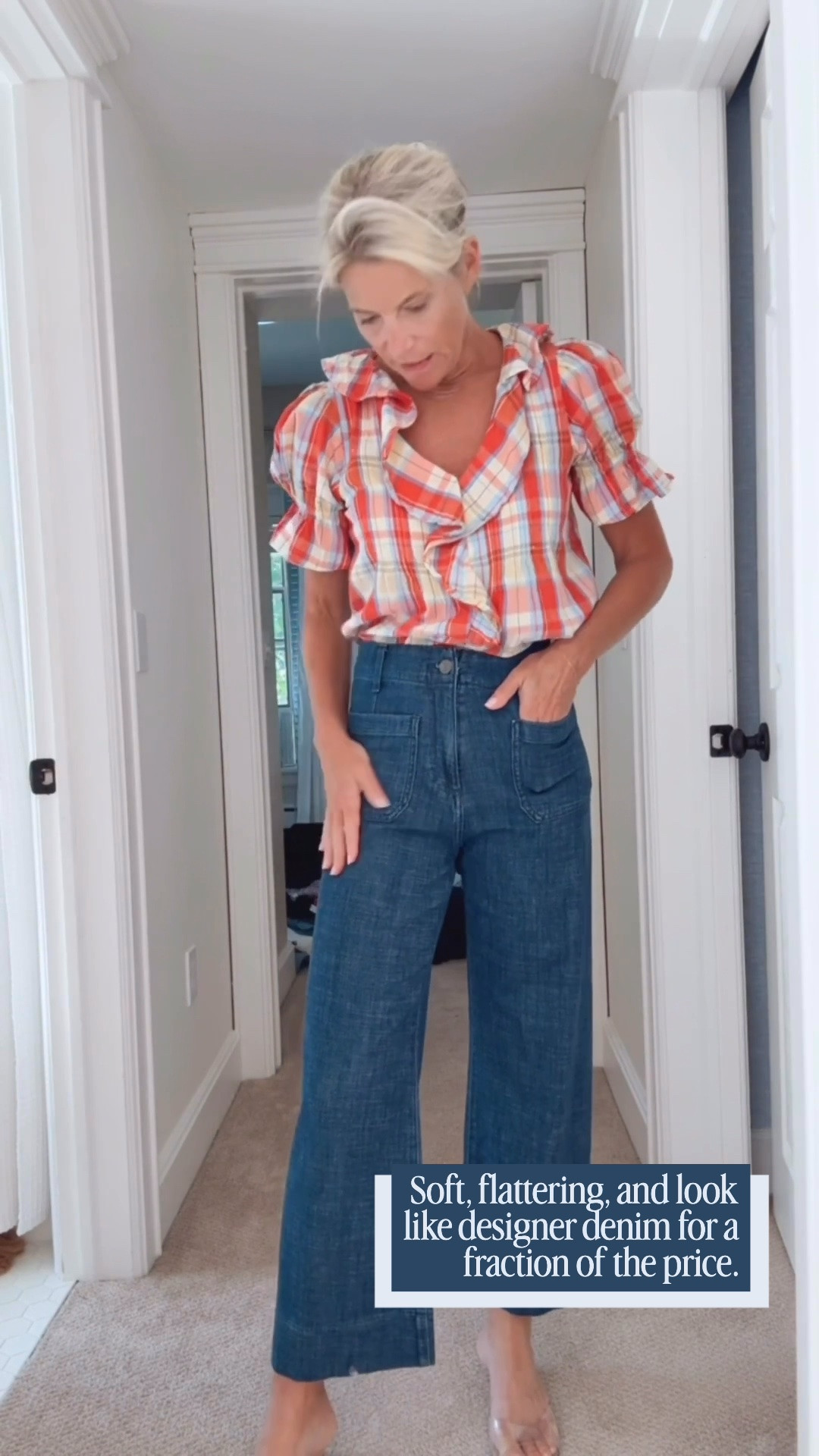 These affordable jeans look and feel like a much more expensive pair. The soft denim, relaxed fit, and flattering front pockets make them an easy everyday favorite. I sized down since they run a little big.

👩‍💻 LTK PRO TIPS
❤️ Heart = Support my posts ;-)
🔖 Save = Get sale & restock alerts for the things you love!
📋 Lists = Keep favorites organized (List ideas: Christmas, Birthdays, and Vacations!)
📲 Share = Send lists and products to a friend (or your daughters like me).
💬 Comment = Ask me anything, and I’ll answer. ;-)

#LTKootd #LTKSaleAlert #LTKOver40