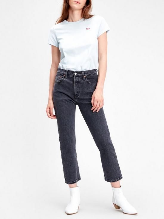 Levi's 501® Crop Straight Leg Jean - Dark Grey | Very (UK)