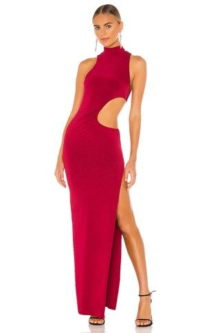 h:ours Ryker Gown in Dark Red from Revolve.com | Revolve Clothing (Global)