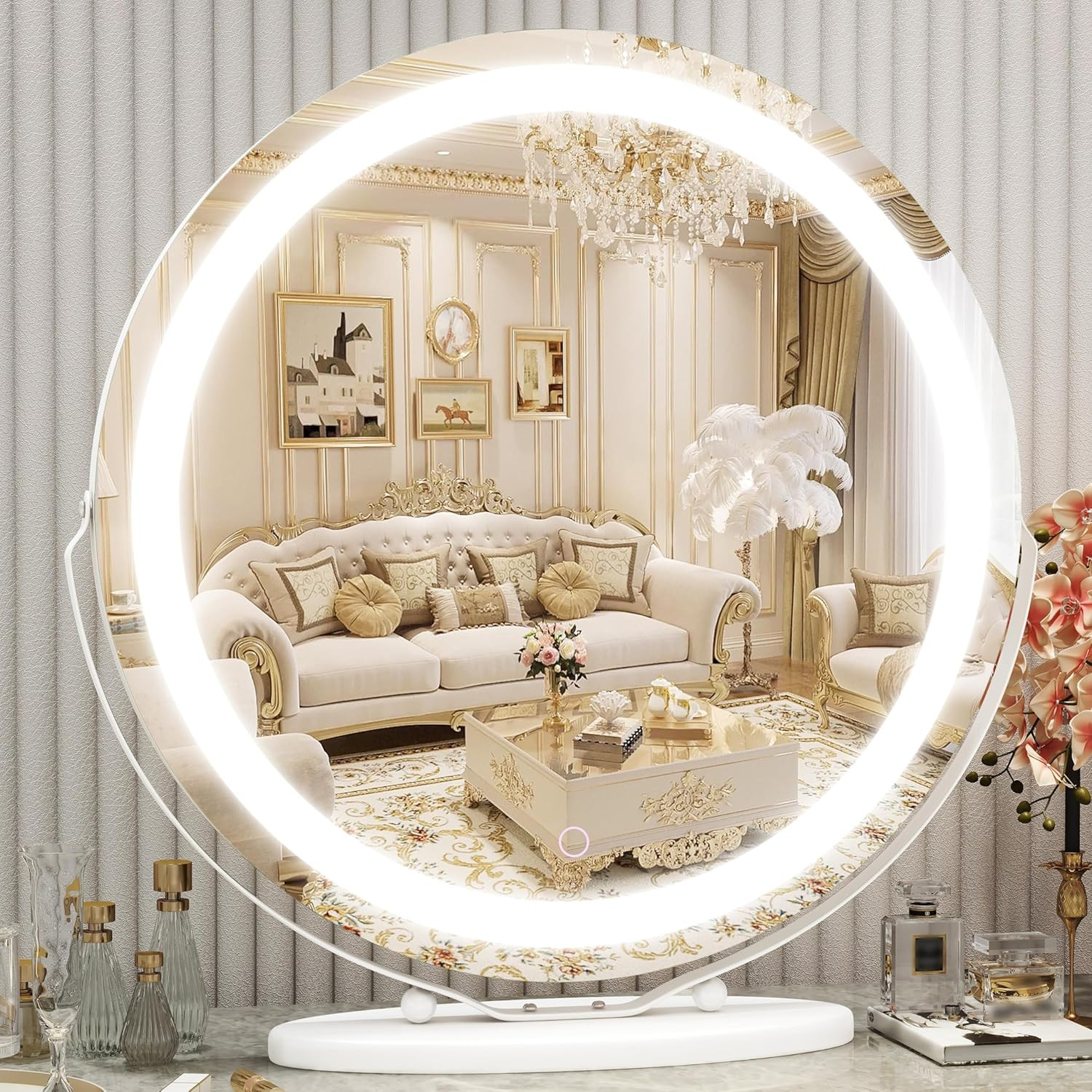 Vanity Mirror, 20 Inch Makeup Mirror with Lights, Large Lighted Vanity Mirror, Light Up Mirror wi... | Amazon (US)