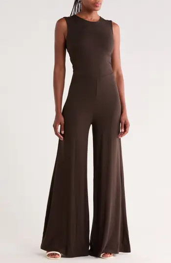 GO COUTURE Sleeveless Wide Leg Jumpsuit in Bronze Brown at Nordstrom Rack, Size Small | Nordstrom Rack