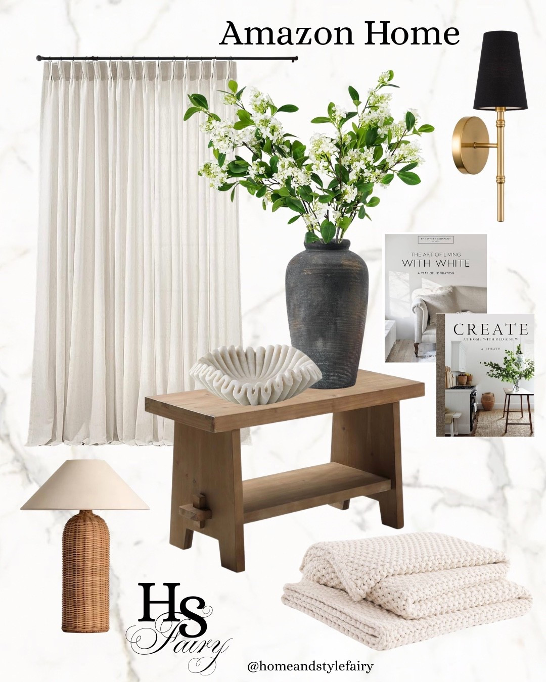 A curated mix of elegant accents to elevate your seasonal styling.

Curtains, sconces, table lamp, throw blanket, marble bowl, vintage bench, vase, Spring stems, coffee table books 

#springhome #springdecor #LTKHome #LTKSeasonal #homeinspo #neutralhome


#LTKhome #LTKstyletip #LTKcanada